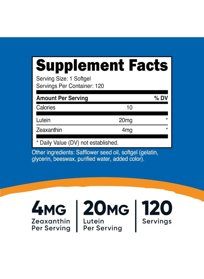 Nutricost, Zeaxanthin with Lutein, 120 Softgels - Image 5
